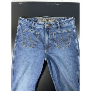 Wrangler Womens High Rise Flare Jeans 30x32 Front Back Pocket 75Yr Bell Bottom